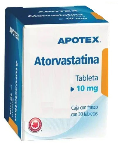 ATORVASTATINA TAB. 10 MG. CAJA C/30