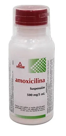 AMOXICILINA SUSP. 500 MG. FCO. C/PVO. P/75 ML.