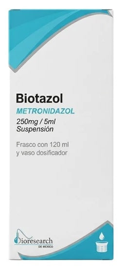 BIOTAZOL SUSP. 250 MG. CAJA C/FCO. C/120 ML.