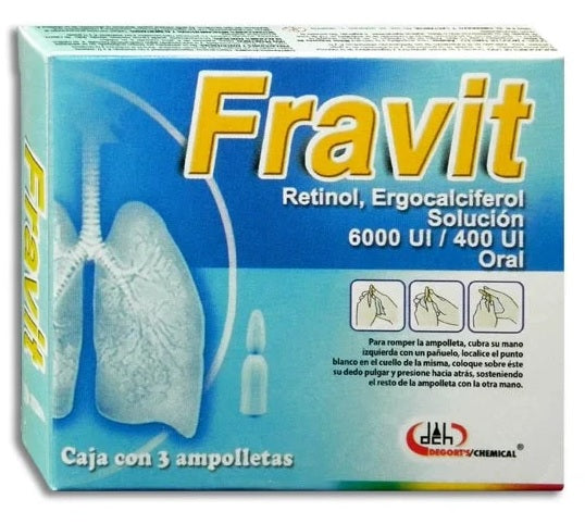 FRAVIT SOL. INGERIBLE CAJA C/3 AMP. C/3 ML.