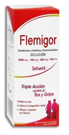 FLEMIGOR SOL. INFANTIL CAJA C/FCO. C/150 ML.