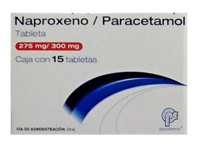 NAPROXENO SODICO/PARACETAMOL TAB. 275/300 MG. CAJA C/15