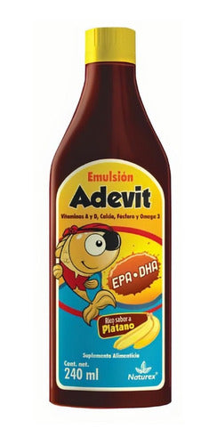 ADEVIT EMULSION SABOR PLATANO FCO. C/240 ML.