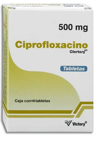 CIPROFLOXACINO TAB. 500 MG. CAJA C/16
