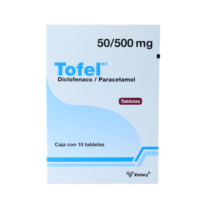 TOFEL TAB 50/500 MG CAJA C/10