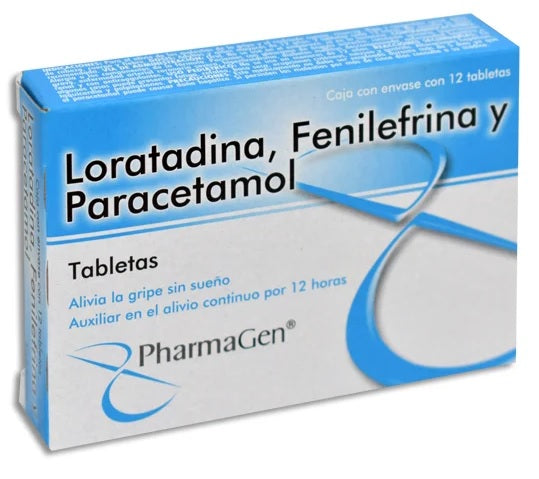 LORATADINA FENILEFRINA PARACETAMOL TAB. CAJA C/12