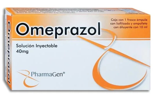 OMEPRAZOL INY. 40 MG. CAJA C/1 FCO. AMP. C/LIOF. Y AMP. C/10 ML.