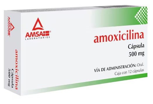 AMOXICILINA CAP. 500 MG. CAJA C/12