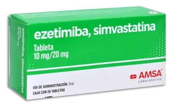 EZETIMIBA SIMVASTATINA TAB. 10/20 MG. CAJA C/28