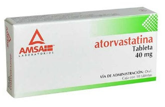 ATORVASTATINA TAB. 40 MG. CAJA C/10