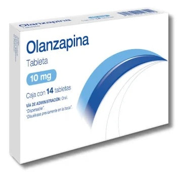 OLANZAPINA TAB. DISPERSABLE 10 MG. CAJA C/14.