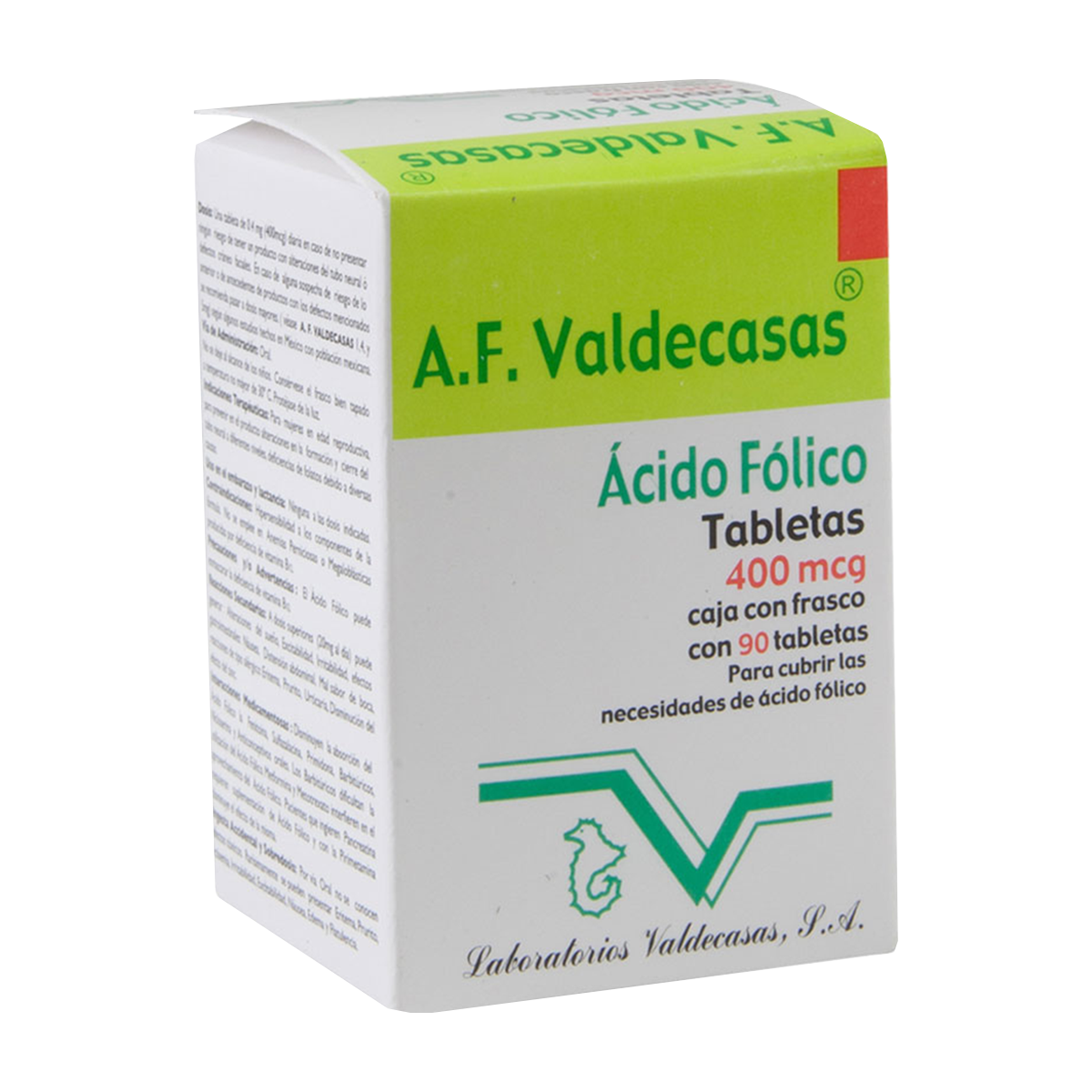 ACIDO FOLICO TAB. 400 MCG. CAJA C/90