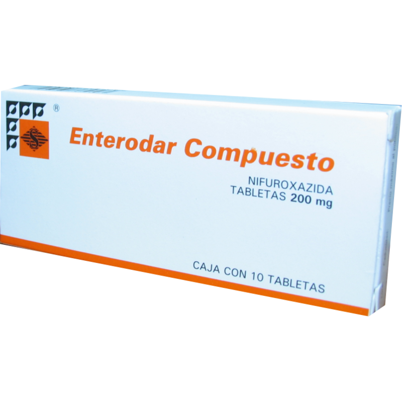 ENTERODAR COMP TAB 200 MG CAJA C/10