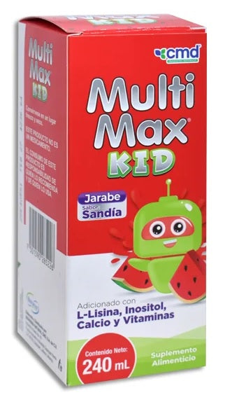 MULTIMAX KID JBE. SABOR SANDIA CAJA C/FCO. 240 ML.