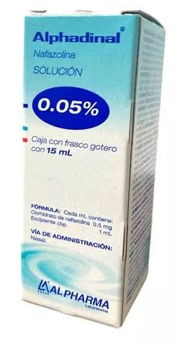 ALPHADINAL SOL. NASAL INF. 5% CAJA C/FCO. C/15 ML.