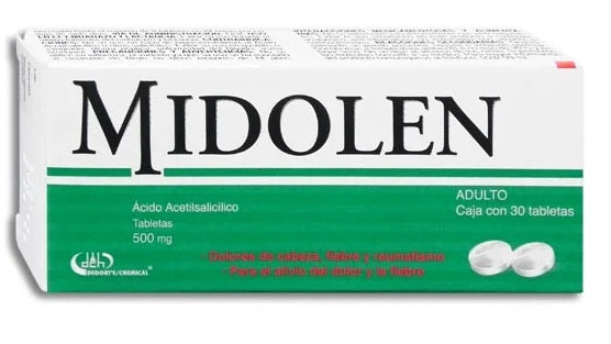 MIDOLEN TAB. 500 MG. CAJA C/30