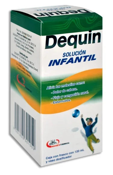 DEQUIN SOL. INFANTIL CAJA C/FCO. C/120 ML.