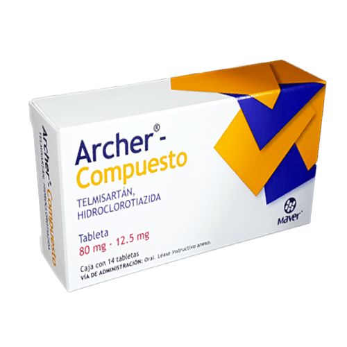 ARCHER COMPUESTO TAB. 80/12.5 MG. CAJA C/14