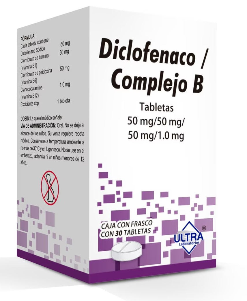 DICLOFENACO COMPLEJO B TAB. CAJA C/FCO. C/30
