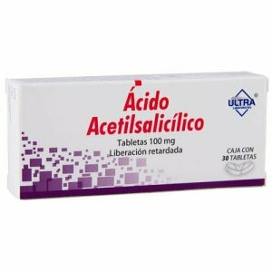 ACIDO ACETILSALICILICO TAB. LIB. RETARDADA 100 MG. CAJA C/30