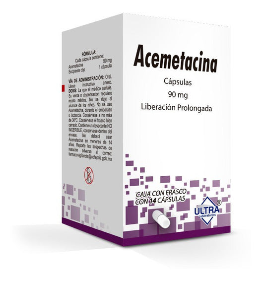ACEMETACINA CAP. L.P. 90 MG. CAJA C/FCO. C/14