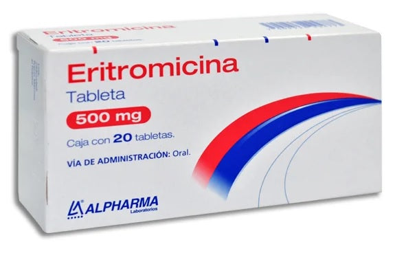ERITROMICINA TAB. 500 MG. CAJA C/20