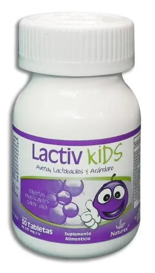 LACTIV KIDS TAB. MASTICABLES SABOR UVA FCO. C/30