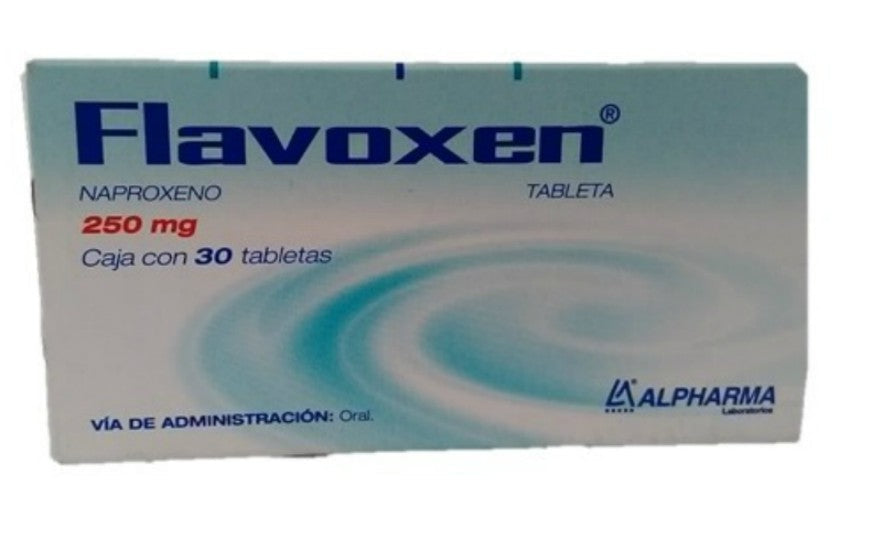 FLAVOXEN TAB 250 MG CAJA C/FCO C/30