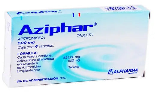 AZIPHAR TAB. 500 MG. CAJA C/4
