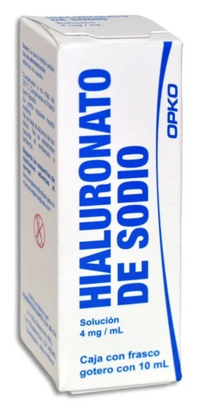 HIALURONATO DE SODIO SOL. OFTAL. 4 MG. CAJA C/FCO. GOTERO C/10 ML.