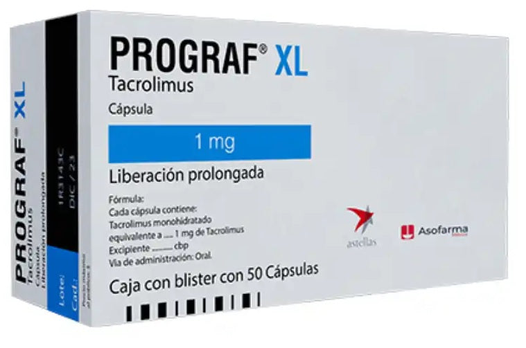 PROGRAF XL 1MG CAJA C/50 TABS